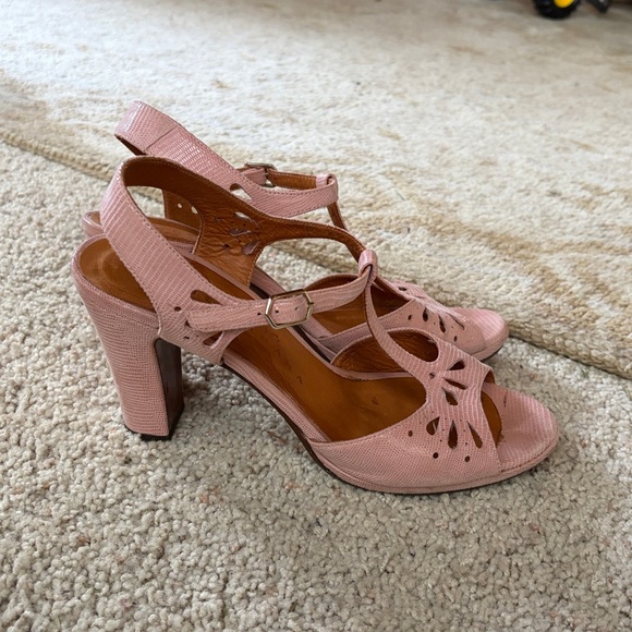 Anthropologie Chie Mihara pink sandal heels Sz 40 - Picture 2 of 7